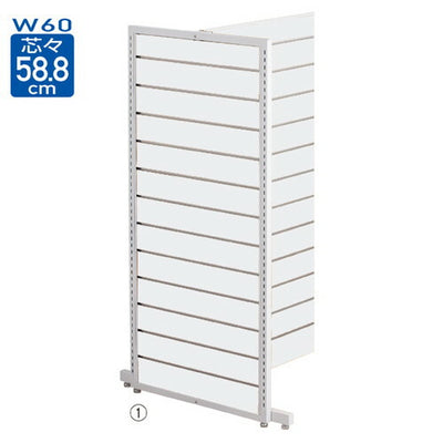 店舗用品システム什器エンドパネルリスタプラスW90・120中央両面タイプ用ホワイトの商品画像