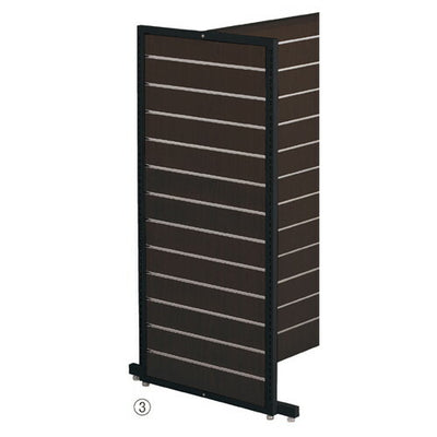 店舗用品システム什器エンドパネルリスタプラスW90・120中央両面タイプ用ダークブラウンの商品画像