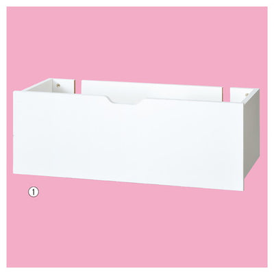 店舗用品シリーズ什器スクエアフレーム専用木製収納トロッコW90cm用ラスティック柄の商品画像