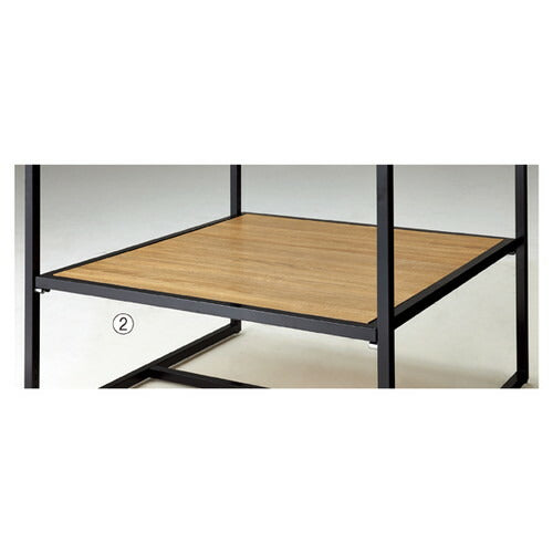 店舗用品シリーズ什器スクエアフレーム用中間棚棚枠:ホワイトW90×D90cm用ガラス棚の商品画像