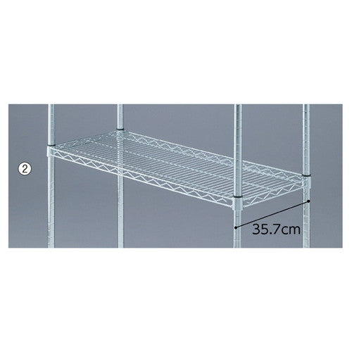 店舗用品シリーズ什器ワイヤーラックスチール棚D35cmタイプW121.2cmの商品画像
