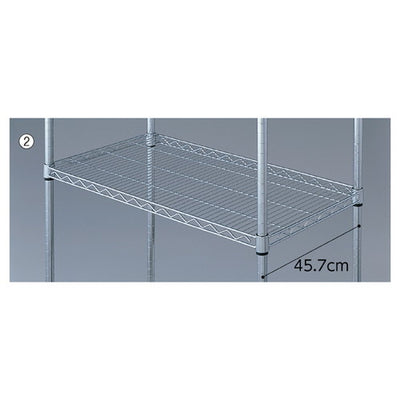店舗用品シリーズ什器ワイヤーラックスチール棚D45cmタイプW121.2cmの商品画像