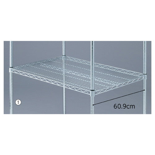 店舗用品シリーズ什器ワイヤーラックスチール棚D60cmタイプW121.2cmの商品画像