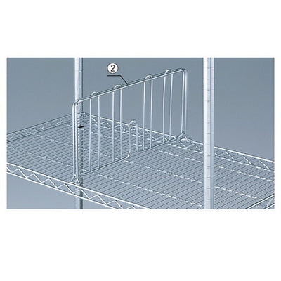 店舗用品シリーズ什器ワイヤーラックスチール棚用ディバイダーD35.7cm用の商品画像