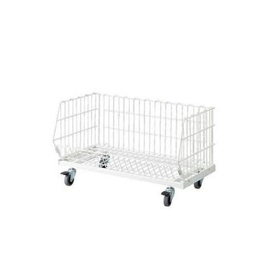 店舗用品システム什器ジャンブルトロッコW90cmホワイトの商品画像