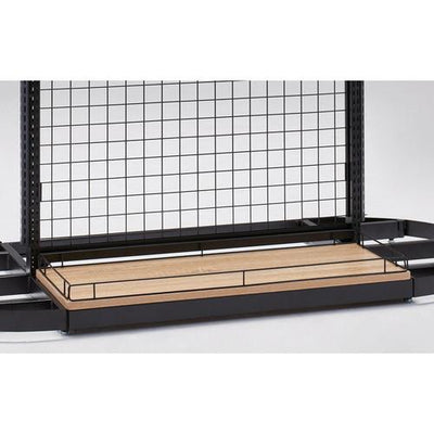 店舗用品システム什器欄干付き安全木棚ステージセットW90cmラスティック柄の商品画像