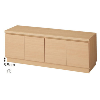 店舗用品システム什器収納ボックス台輪ロータイプW120cm用エクリュの商品画像