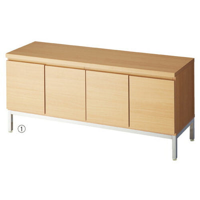 店舗用品システム什器木製収納ボックスロータイプクロームメッキW120cm用ラスティック柄の商品画像