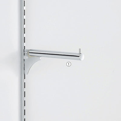 店舗用品システム什器スリット用オプションフェイスアウトブラケットフェイスアウトハンガーの商品画像