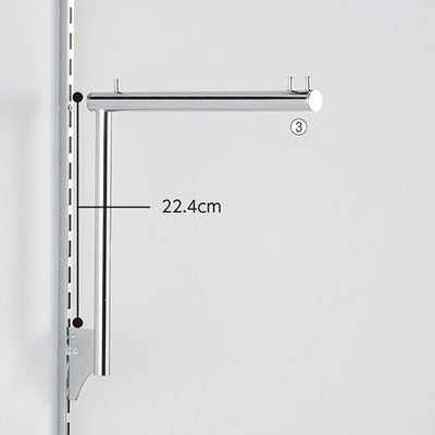 店舗用品システム什器スリット用オプションフェイスアウトブラケットアップタイプの商品画像