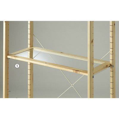 店舗用品シリーズ什器アルテン用ガラス棚クリアW90cm用の商品画像