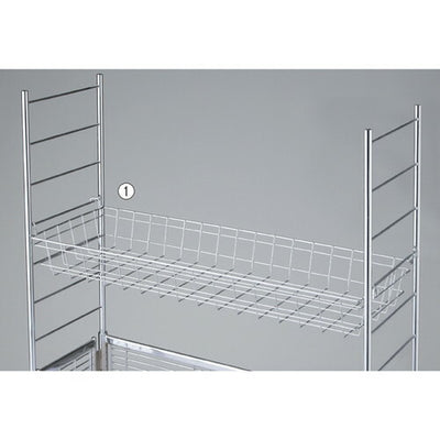 店舗用品店舗什器中折れワゴン用上置きカゴハイタイプセットW90cm上置きカゴハイタイプセットの商品画像