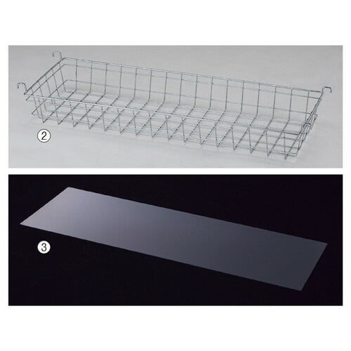 店舗用品店舗什器中折れワゴン用上置きカゴハイタイプセットW90cm追加カゴの商品画像