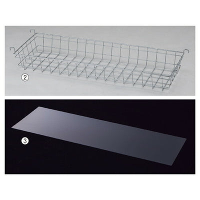 店舗用品店舗什器中折れワゴン用上置きカゴハイタイプセットW90cm追加カゴの商品画像