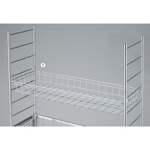 店舗用品店舗什器中折れワゴン用上置きカゴハイタイプセットW120cm上置きカゴハイタイプセットの商品画像