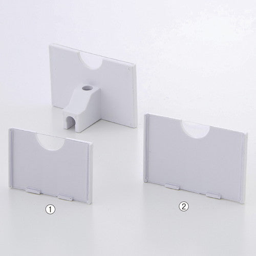 店舗用品店舗什器有孔パネル2段フック用カードホルダー直径4mm用スペーサー付き小の商品画像