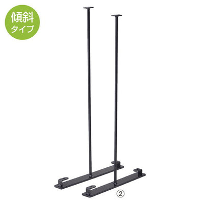 店舗用品演出用品アクセサリーパネルラック用スタンドベース両面傾斜用左右アンティークゴールドの商品画像