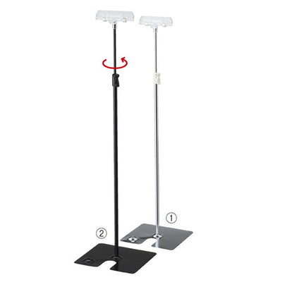 店舗用品サイン・掲示用品クリップ式ポップスタンドハイタイプブラックの商品画像