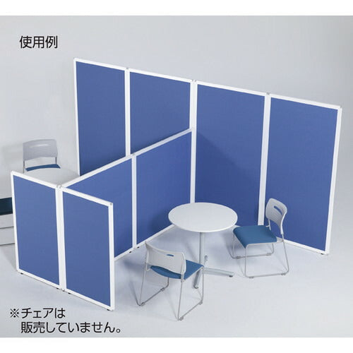 店舗用品店舗運営用品アルミパーティション布張りフック連結タイプブルーH180×W120cmの商品画像