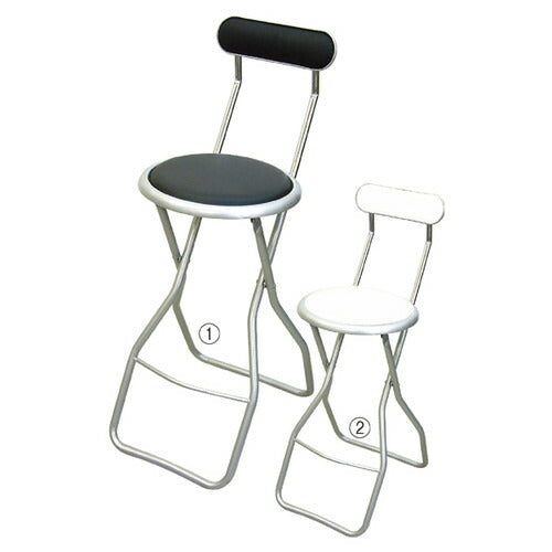 店舗用品店舗運営用品折りたたみ式キャプテンチェアハイタイプブラックの商品画像