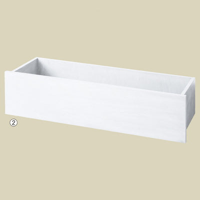 店舗用品シリーズ什器木製収納トロッコホワイトW90cm用の商品画像