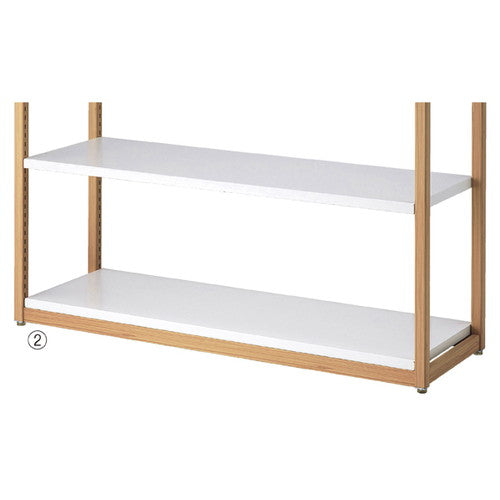 店舗用品シリーズ什器木製ステージフレーム直置きタイプホワイトW90cm用の商品画像