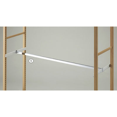 店舗用品シリーズ什器角バーセットW120cm/ラテラル・フォー&LR30用ホワイトの商品画像