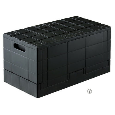 店舗用品店舗運営用品スタッキングコンテナボックスブラック大の商品画像