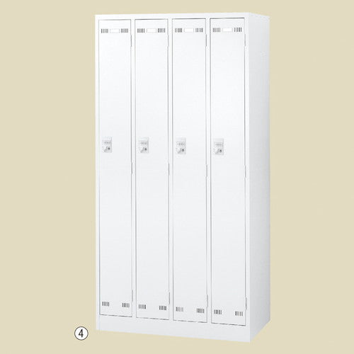 店舗用品店舗運営用品ダイヤル錠ロッカーホワイト4人用の商品画像