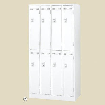 店舗用品店舗運営用品ダイヤル錠ロッカーホワイト8人用の商品画像