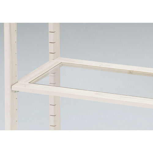 店舗用品シリーズ什器アルテン用ガラス棚ホワイトW90cm用の商品画像