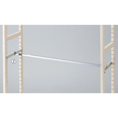 店舗用品シリーズ什器アルテン用ミニ角バーホワイトW120cm用の商品画像