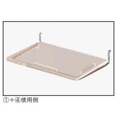 店舗用品シリーズ什器シューズフック/リスタ用専用アクリル棚の商品画像