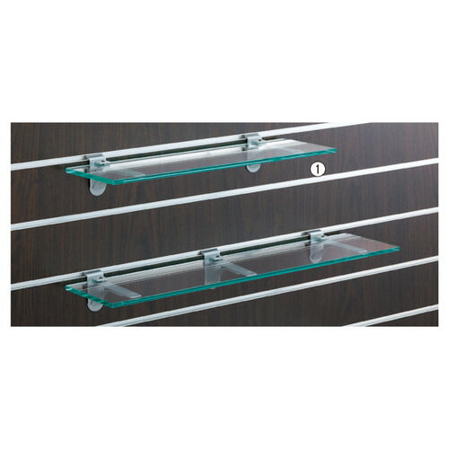 店舗用品シリーズ什器ガラス棚セット8mm厚W45cm/リスタ用D25cmの商品画像