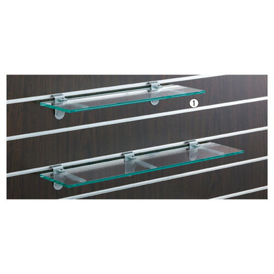 店舗用品シリーズ什器ガラス棚セット8mm厚W45cm/リスタ用D25cmの商品画像