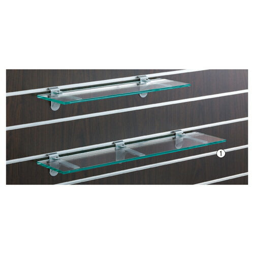 店舗用品シリーズ什器リスタ用ガラス棚セット8mm厚W60cmタイプD35cmの商品画像