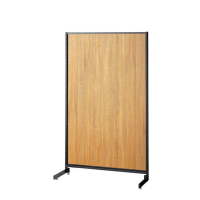 店舗用品システム什器SF90中央片面タイプH150cmブラックラスティック柄パネル付きの商品画像