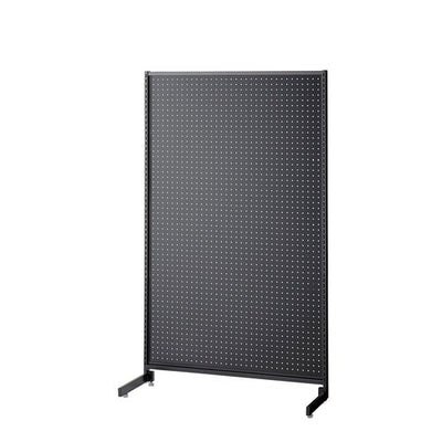店舗用品システム什器SF90中央片面タイプH150cmブラックブラック有孔パネル付きの商品画像
