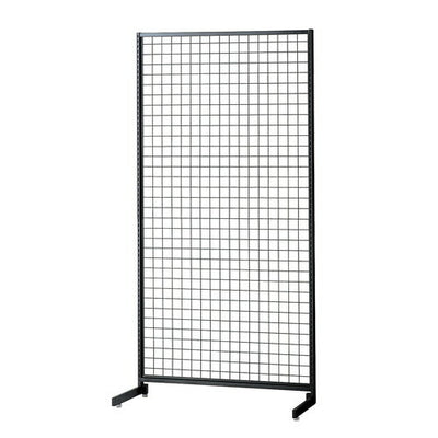 店舗用品システム什器SF中央片面タイプW90×H180cmブラック選べる8タイプネットタイプの商品画像