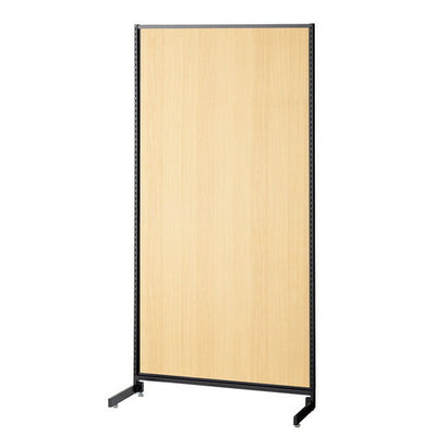 店舗用品システム什器SF中央片面タイプW90×H180cmブラック選べる8タイプエクリュパネル付きの商品画像