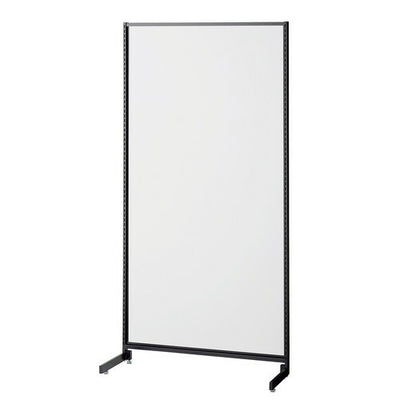 店舗用品システム什器SF中央片面タイプW90×H180cmブラック選べる8タイプホワイトパネル付きの商品画像