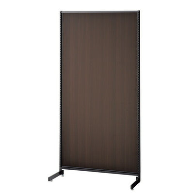 店舗用品システム什器SF中央片面タイプW90×H180cmブラック選べる8タイプダークブラウンパネル付きの商品画像