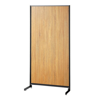 店舗用品システム什器SF中央片面タイプW90×H180cmブラック選べる8タイプラスティック柄パネル付きの商品画像