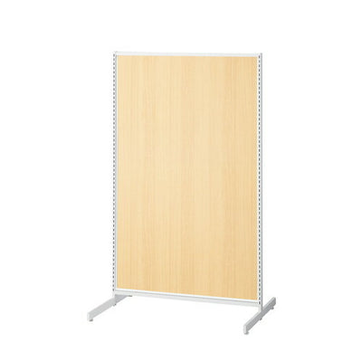 店舗用品システム什器SF中央両面タイプW90×H150cmホワイト選べる8タイプエクリュパネル付きの商品画像