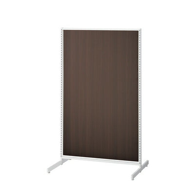 店舗用品システム什器SF中央両面タイプW90×H150cmホワイト選べる8タイプダークブラウンパネル付きの商品画像