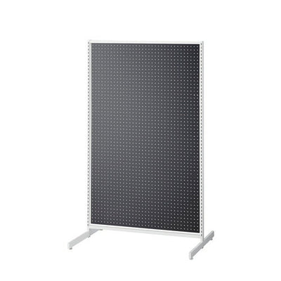 店舗用品システム什器SF中央両面タイプW90×H150cmホワイト選べる8タイプブラック有孔パネル付きの商品画像