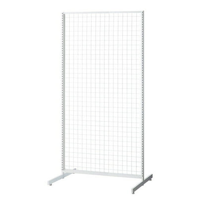 店舗用品システム什器SF中央両面タイプW90×H180cmホワイト選べる8タイプネットタイプの商品画像