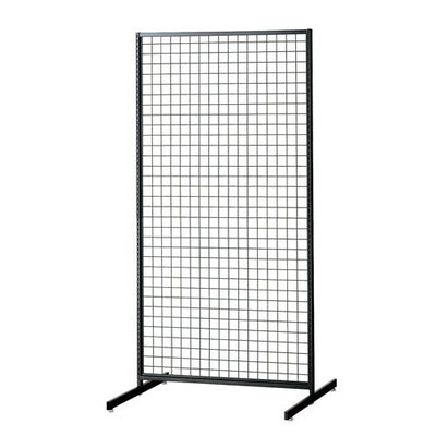 店舗用品システム什器SF中央両面タイプW90×H180cmブラック選べる8タイプネットタイプの商品画像