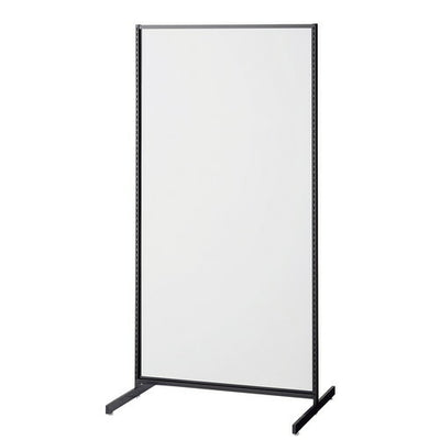 店舗用品システム什器SF中央両面タイプW90×H180cmブラック選べる8タイプホワイトパネル付きの商品画像