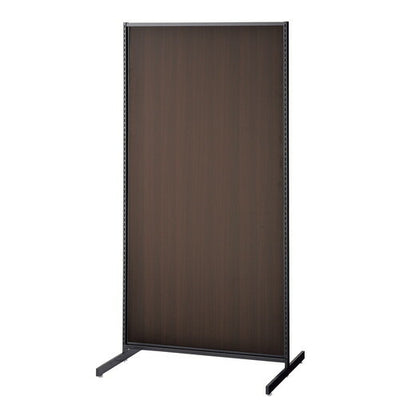 店舗用品システム什器SF中央両面タイプW90×H180cmブラック選べる8タイプダークブラウンパネル付きの商品画像